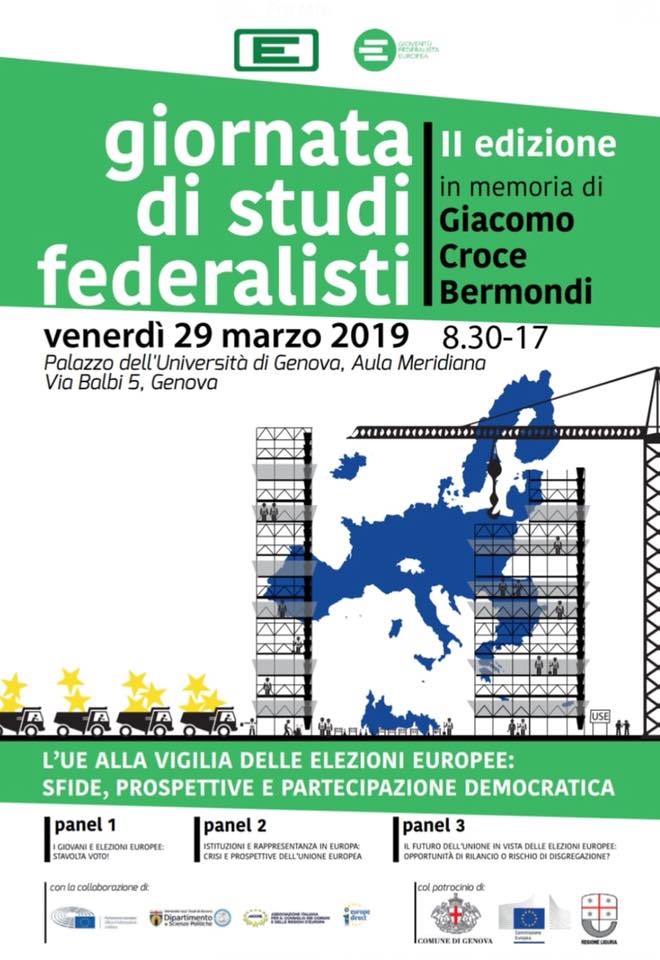 Locandina II giornata di studi federalisti Giacomo Croce Bermondi