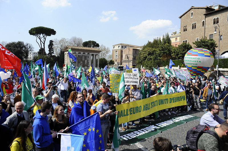 Marcia per l'Europa, Roma 25 marzo 2017. Foto di Nicola Vallinoto, Licenza CC