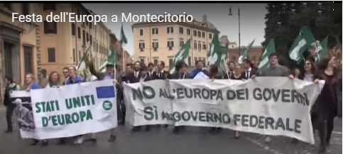 La manifestazione a Roma in occasione della Festa dell'Europa