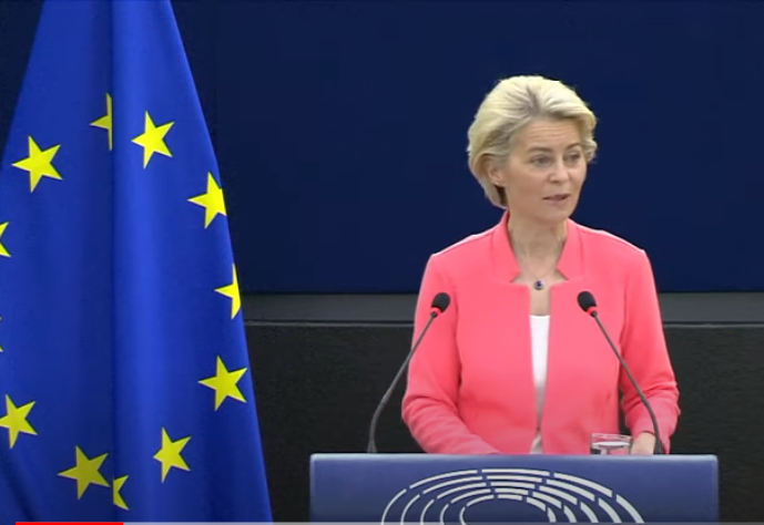 Ursula von der Leyen al Parlamento europeo, 15 settembre 2021 - Fonte: Parlamento europeo