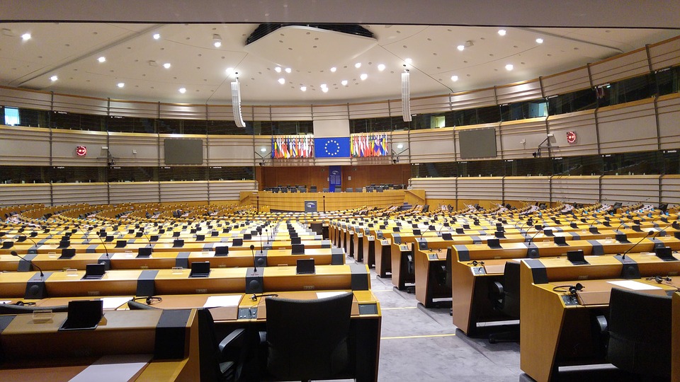 La sala del Parlamento Europeo